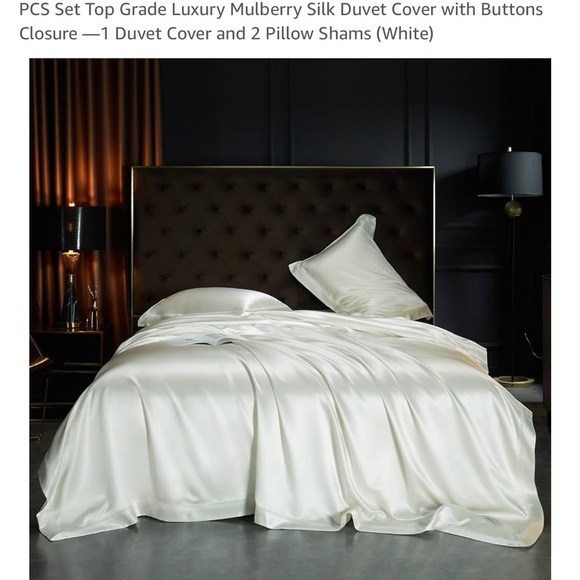 YOUR MOON Other - Luxury Mulberry Silk Duvet Cover Set - Blue